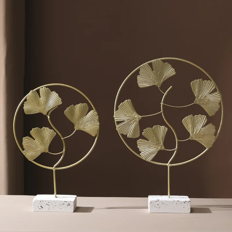 hot sales Nordic Table Gold metal Accessories with crystal ball Interior office luxury Ornaments christmas decor