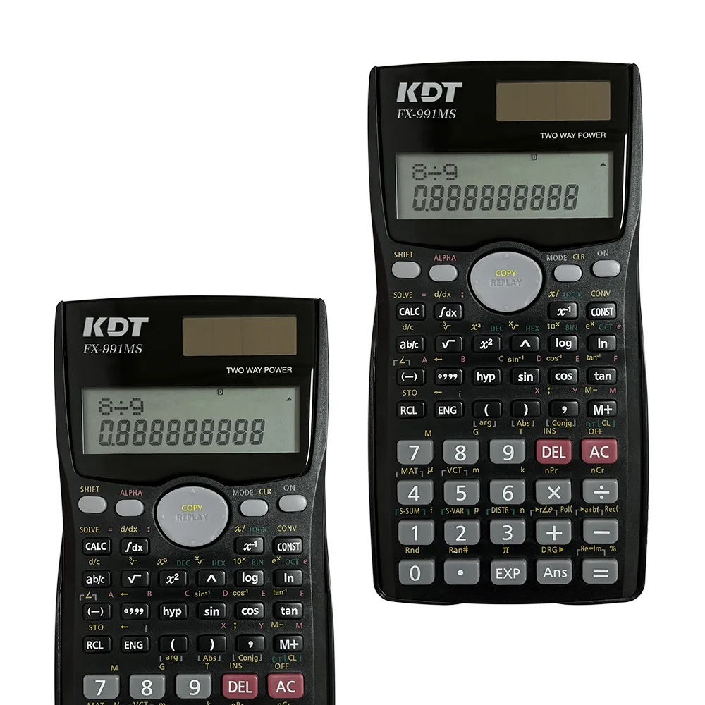 FX-991MS небольшой научный калькулятор Двойной источник питания для школы и офиса дешевый популярный резиновый материал студентов рабочих