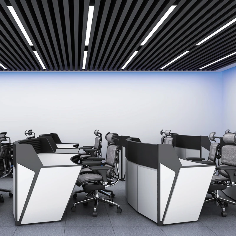 High-End LED Security Command Center Monitor Console Desk Customized Control Room Furniture for Office Use Staff Workstation