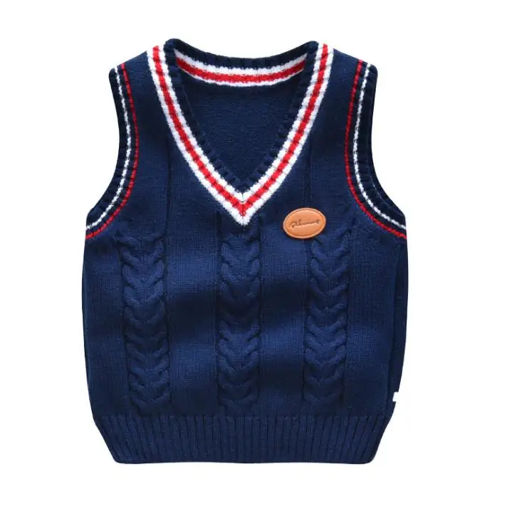 Kingsun опрятный стиль v образным вырезом Пуловер; Детская трикотажная одежда, свитер, жилет oem органический хлопок, одежда для малышей, для мальчиков, свитер, жилет,