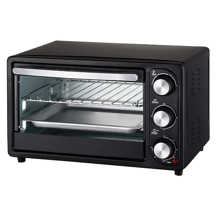high quality  luxury black mechanical control three layers  factory 1200w  Household Smart Pizza Bread Electric Toaster Oven