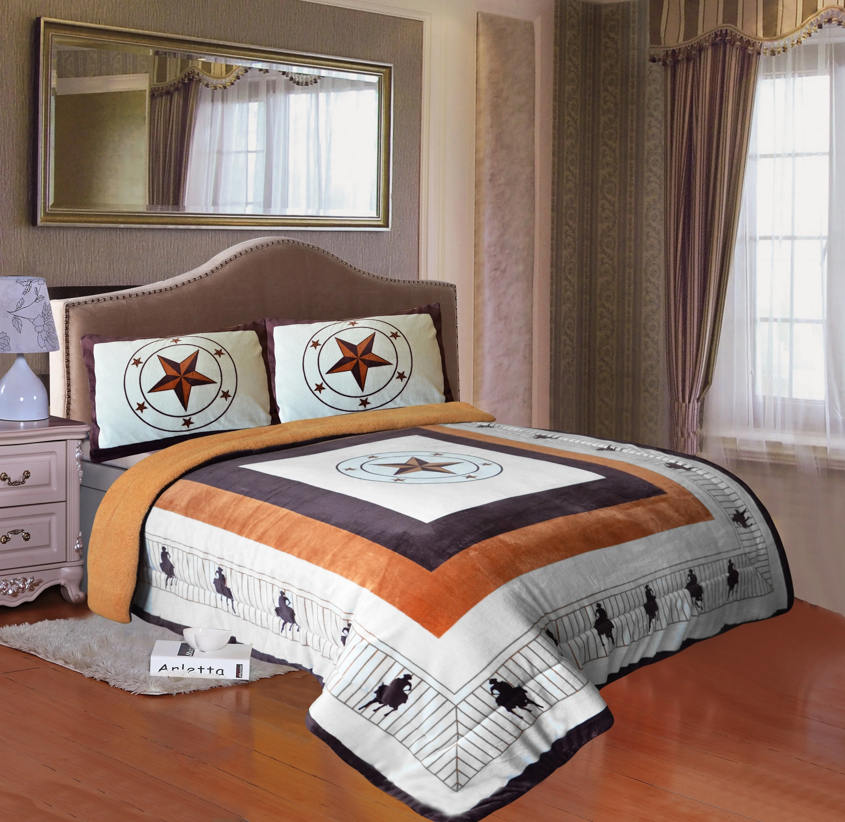 Горячая Распродажа Amazon, Универсальный мягкий и Королевский комфорт, фланелевый комплект Borrego