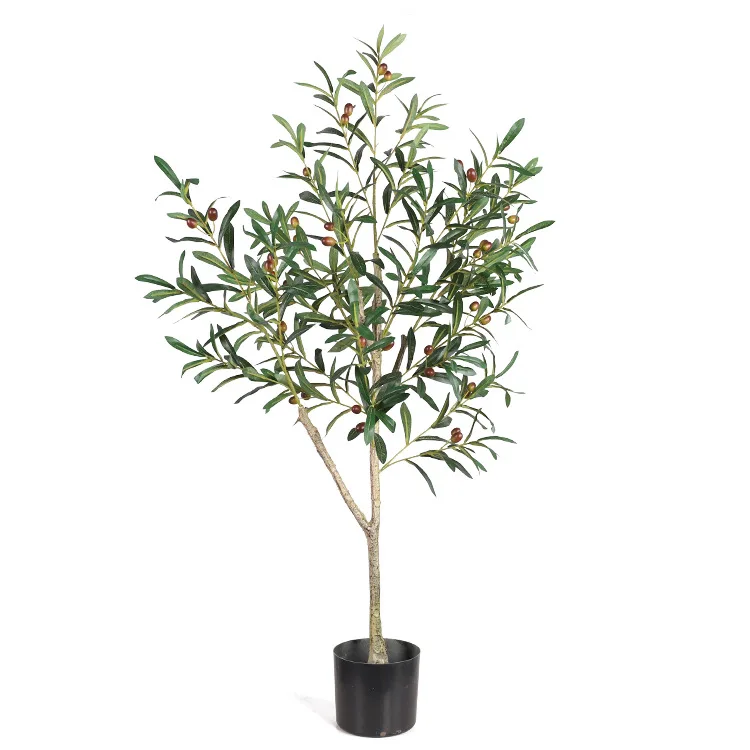 Fake Olive Tree Potted Plant Indoor Large Floor Standing Simulation Tree Bonsai Artificial Olive Tree Ornament