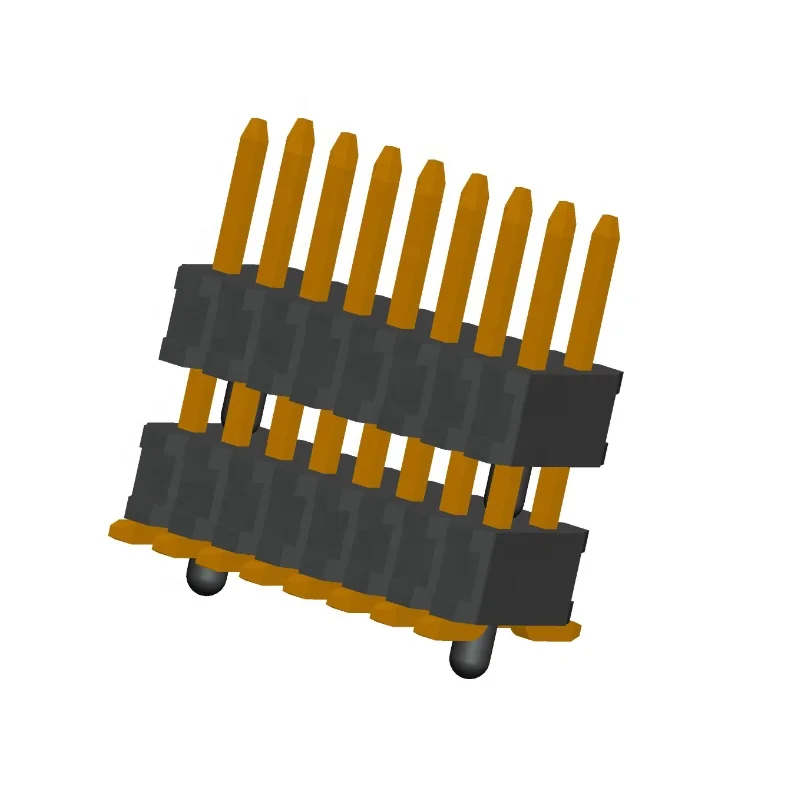 FPIC Spring Load PCB Pin Header 8.0mm Double Row 4 6 8 10 12 14 16 20 Pin 2.54 mm Pitch Pin Connector