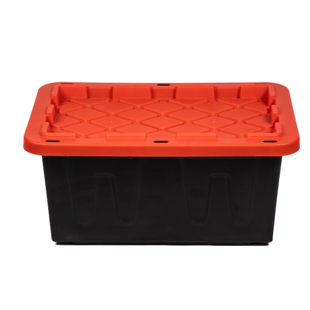 Plastic Storage Box 17 Gallon  Heavy Duty Storage Box  Lockable Container Tote large  plastic storage box