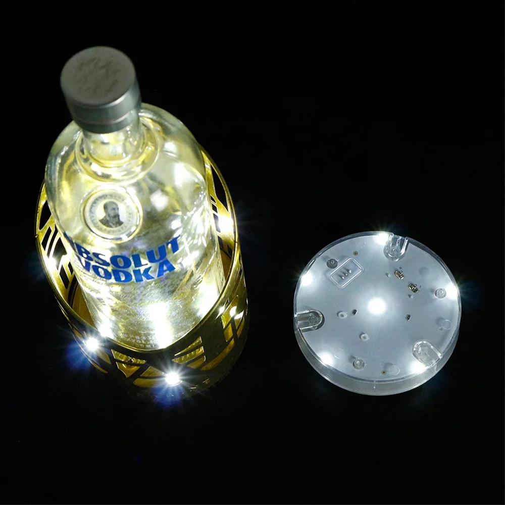 Christmas Party Decoration LED Light-Up Coaster Vodka Wine Bottle Lighting New Design for Festive Mood
