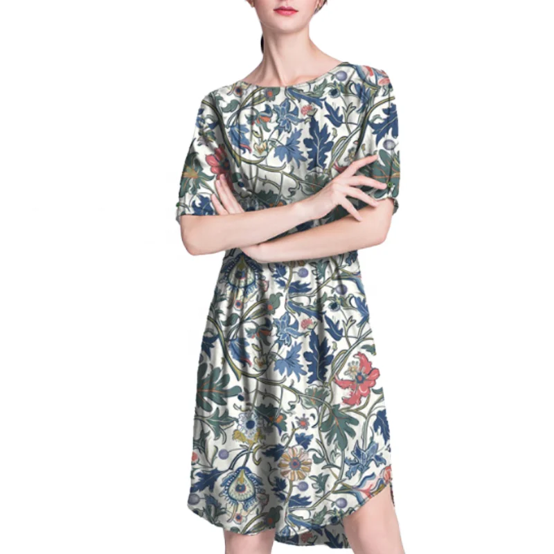 Comfortable Breathable Custom Printed Tencel Fabric 100 Tencel Fiber Twill Fabric