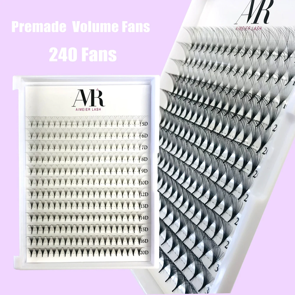 XL Premade Volume Fans Long Stem Ultra Speed Promade Mega Volume Fans And Narrow Premade Fans Eyelash Extensions