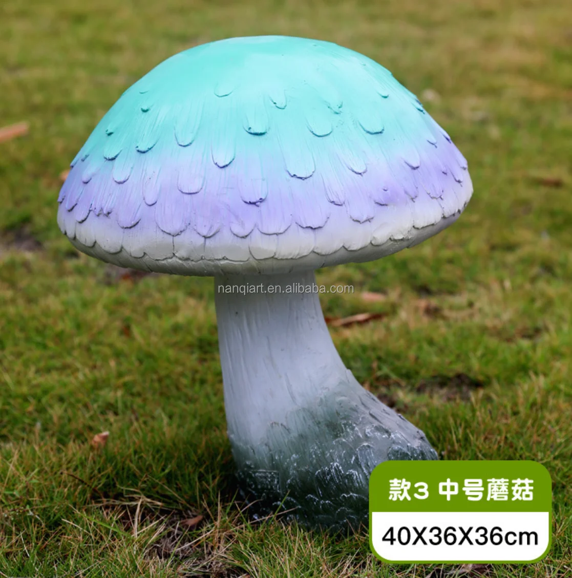 Custom Handmade Good Quality Fiberglass Resin Mushroom Model Sculpture Large Outdoor Statue For Garden Park Mushroom Props