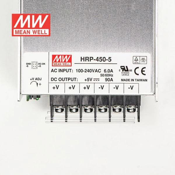 HRP-450-48 MEAN WELL 48 V 9.5 A  PFC  1U  AC-DC high reliability single switching power supply