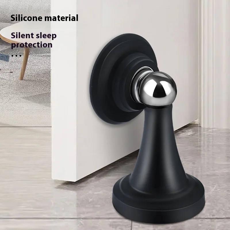 New non-punching silicone strong magnetic door suction anti-collision bathroom bedroom door fixed silent suction