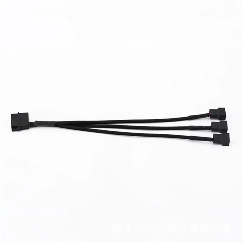 PC Chassis IDE Molex 4pin Connector to 2510 3Pin 4Pin Cooler Cooling fan Adapter Splitter Power Sleeved Cable 1 to 2 way 27CM
