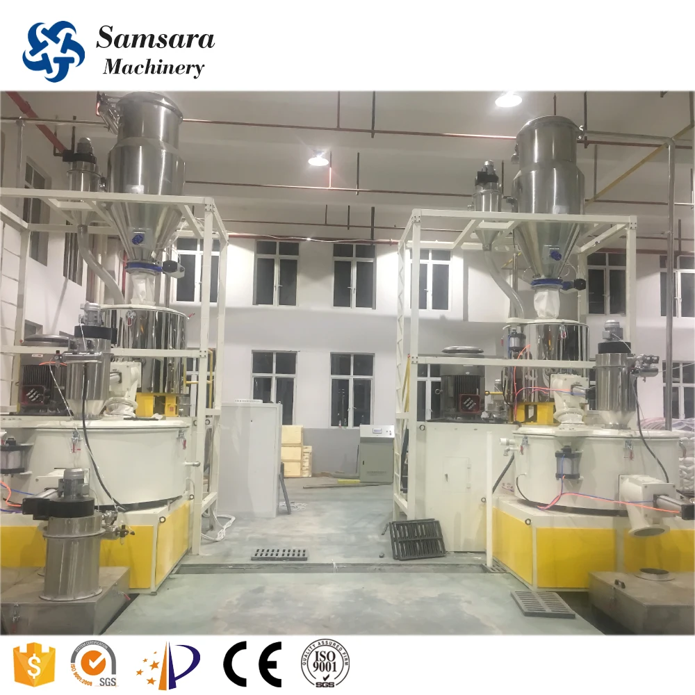 Automatic Plastic PVC Powder Feeding Dosing Mixing Compounding Production Line