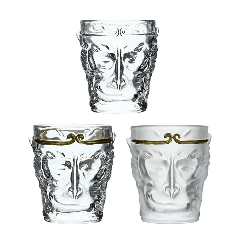 New Creative Black Myth The Monkey King Sublimation Transparent Glasses 4oz Matte Cartoon Frosted Glass Cup