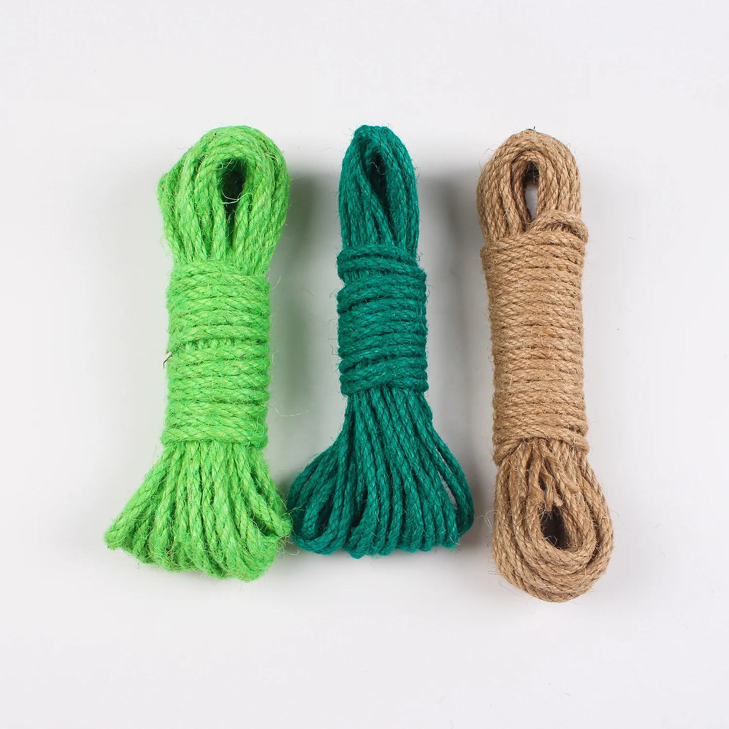 Hot sale 5mm coloured natural DIY braided jute twisted jute packaging rope twine string jute yarn string