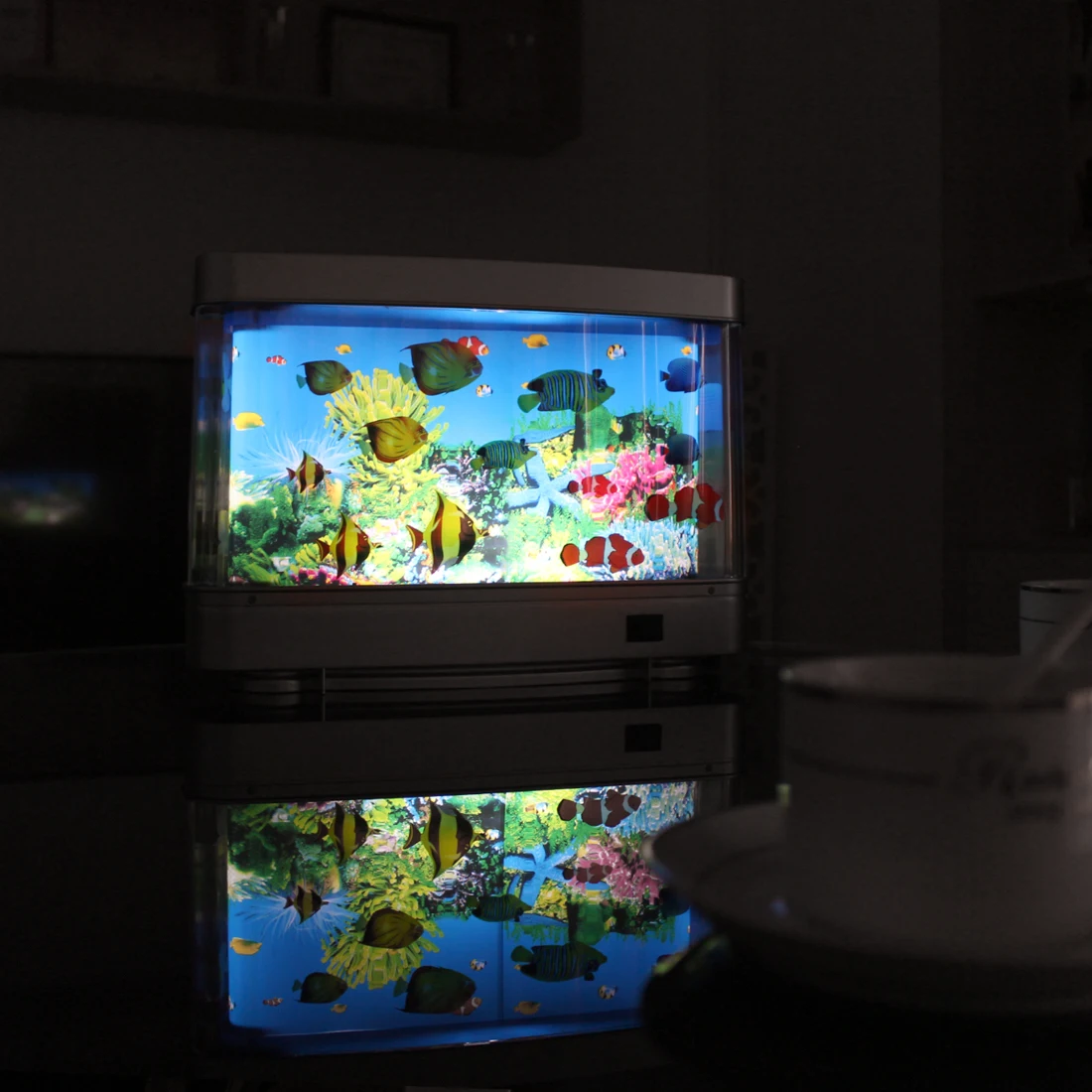 3D Discovery Kids Marine LED Lamp Rotating Ocean Aquarium Picture Motion Moving Lamp Night Light Tropical Fantasy