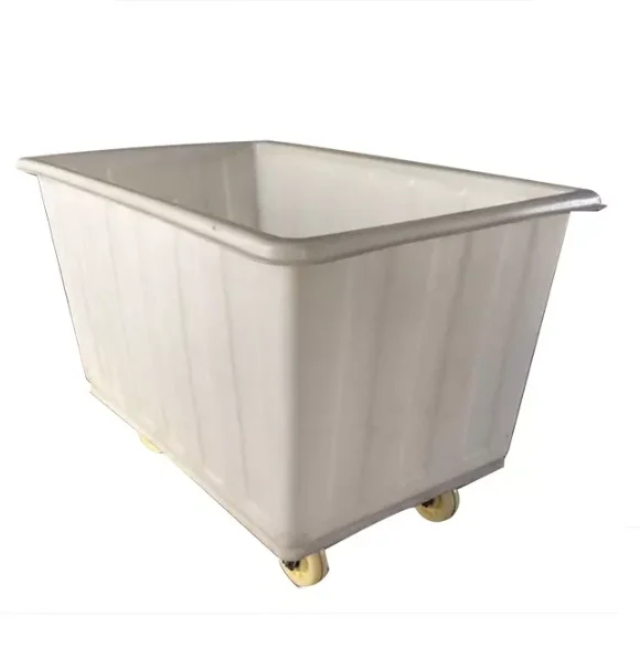 Plastic laundry cart, Bulk laundry trolley, Plastic linen cube truck