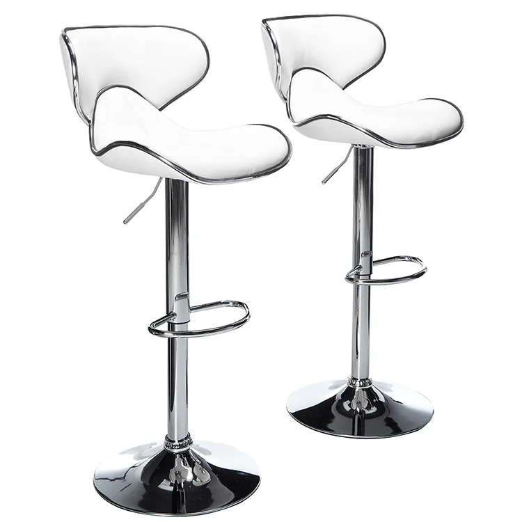 High Bar Chair Stool Shell Back Minimalist Bar Chairs Modern Adjustable Swivel Bar Stool Chair For Kitchen