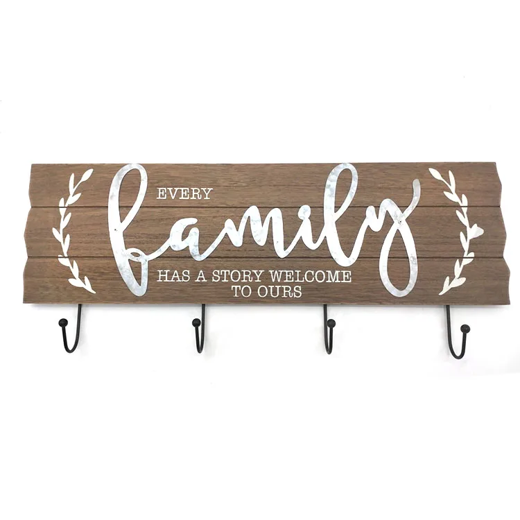 Rustic home wood sign living room wall decoration wall plaque metal framed wood signs