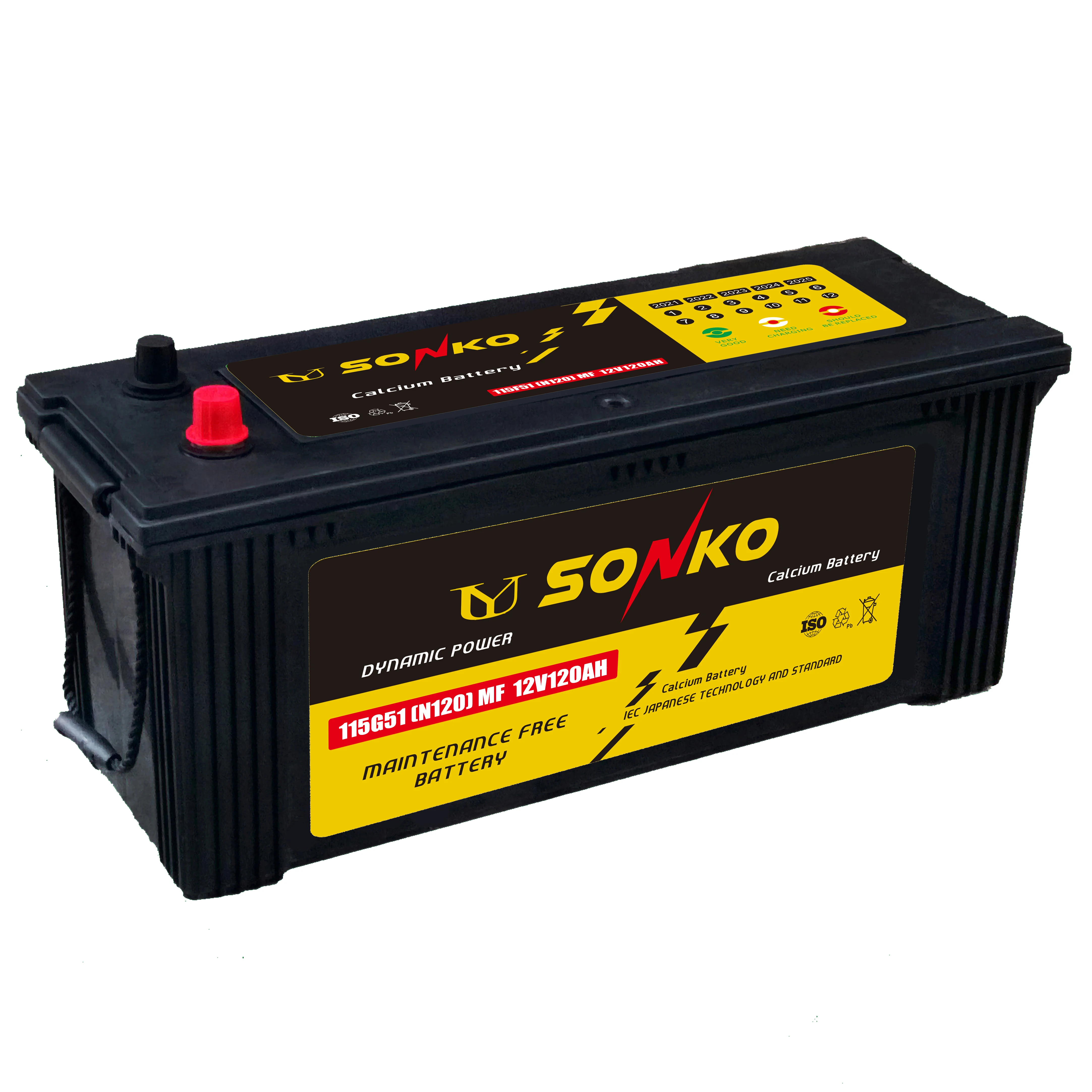SONKO Superior JIS Standard MF Automotive  Battery 12V120AH N120L-MF Car Battery