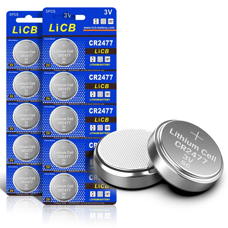 Fast Delivery Licb 3V Br2477 Lithium Button Battery Cr2477 Battery