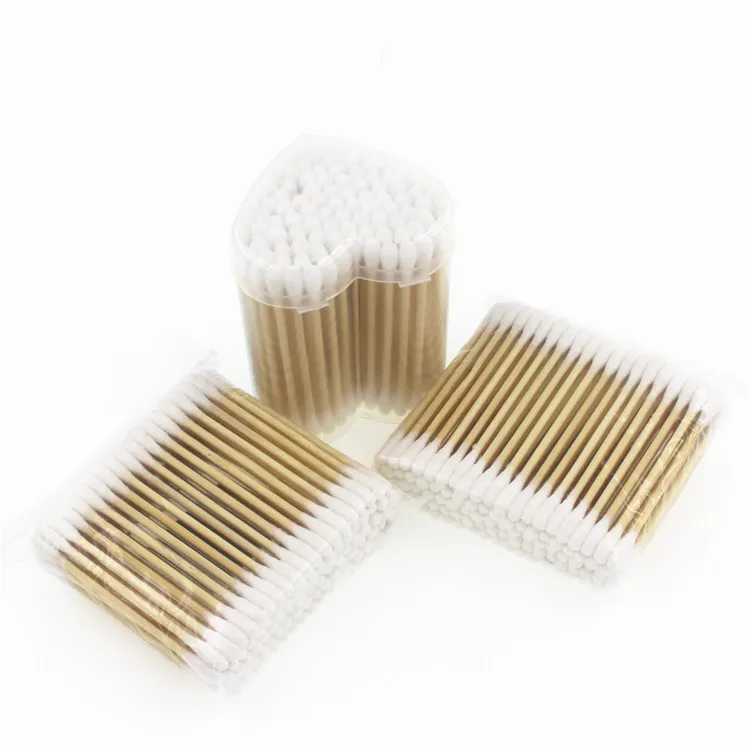 Double Head Quality Pink Disposable Gift Swab Cotton Bud For Ear Clean