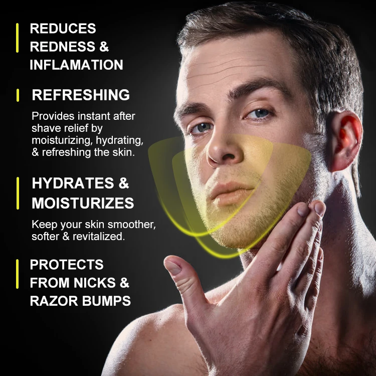 Фирменная торговая марка, Органический натуральный успокаивающий увлажняющий спрей для покраснения и раздражения после бритья, одеколон для мужчин после бритья