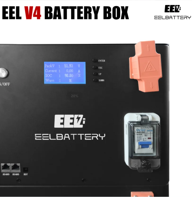 EU Stock eel 48V Diy Battery Box Kit 16S Lifepo4 280ah MB31 Phosphate Lithium Battery case 16kwh lifepo4 Empty Metal Kit