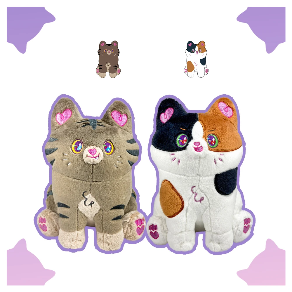 Gaopeng Custom Logo Stuffed Animal Plush Toy Cat Doll Patch Peluches Super Soft Plushies Funny Squishy Embroidery Mascot Toy