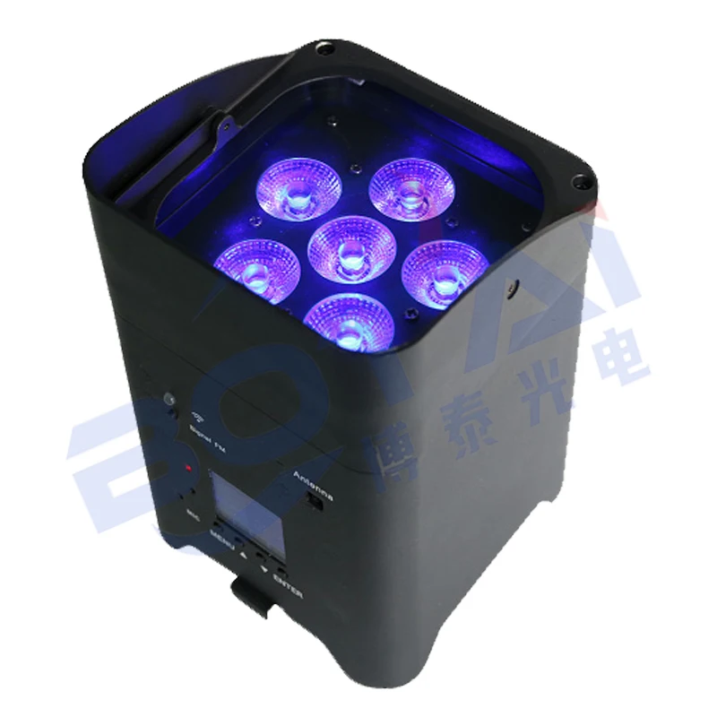 DJ uplighter беспроводной зарядный чехол для полета 6*18 Вт Rgb wauv Par свет сценического освещения с пультом дистанционного управления