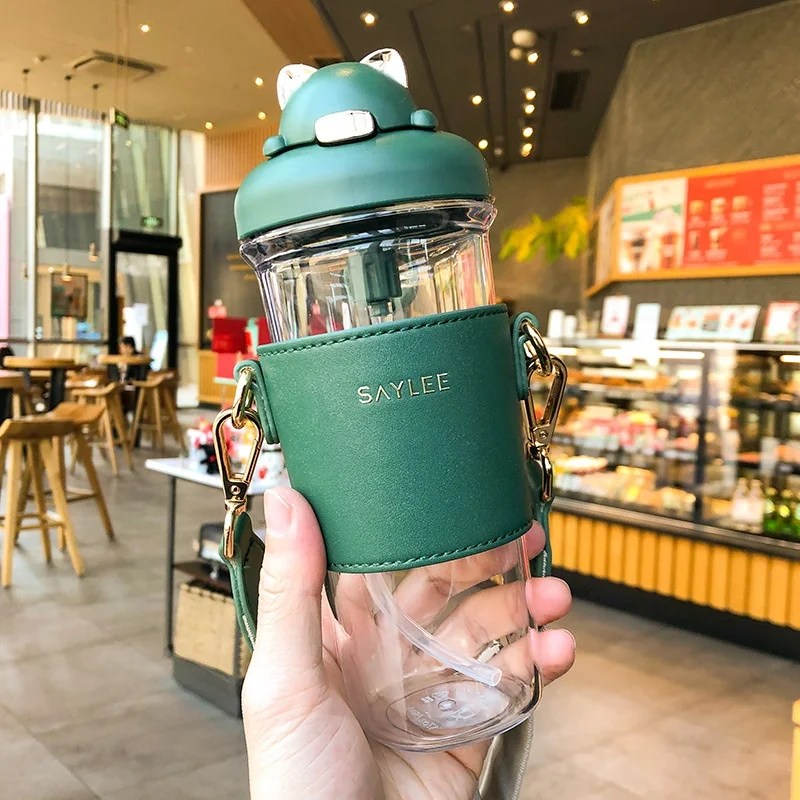 
Hot Sale 550ML Back To School Children Bpa Free Eco Friendly Sports TRITAN Plastic Water Bottles With Straw 