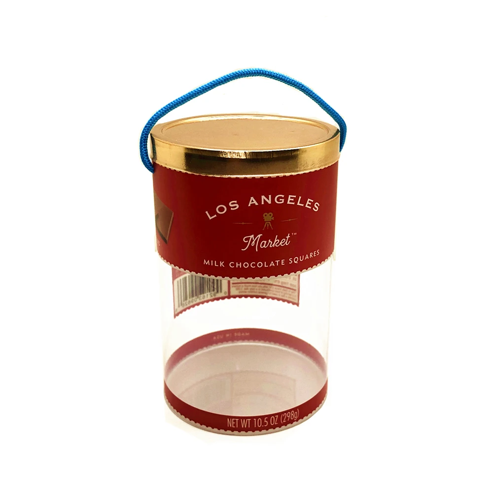
PVC Transparent Round Packaging Box Clear Plastic Cylinder with Lids 