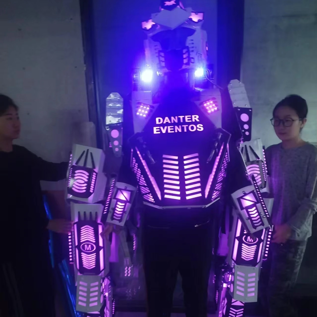 Hot sell  Mega  Aluminum  Stilts Walker  Robot Led Costume with Battery Kryoman Event Performance Props