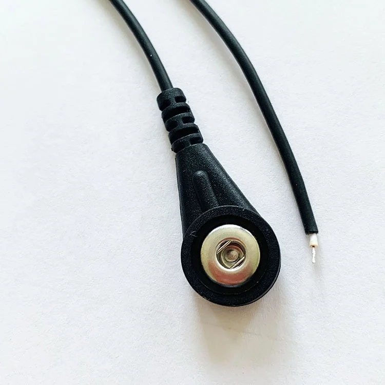 customize available ecg snap cable 4.0mm female snap button electrode cable lead wire