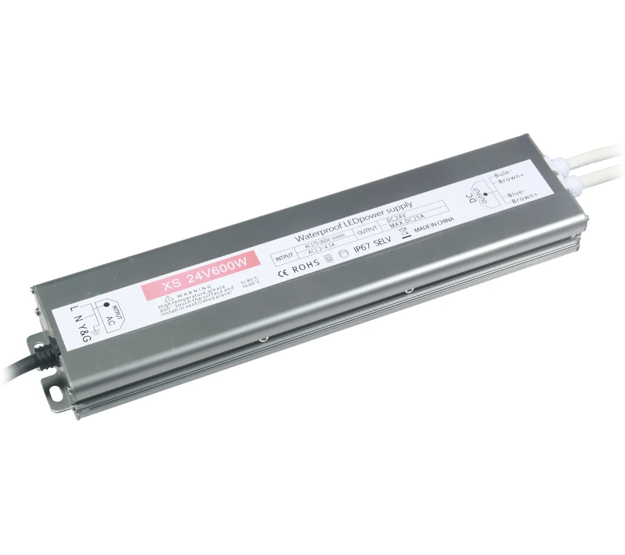 24V 20A 500 W Водонепроницаемый источник питания ватт IP67 Светодиодные полосы света драйвер 12V 41A