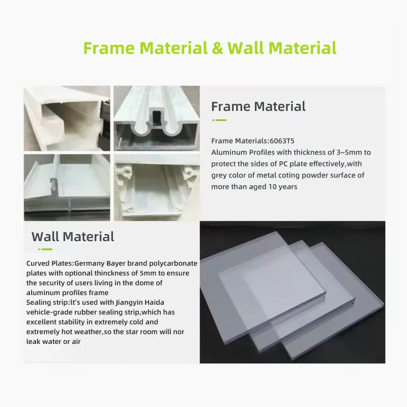 Flame Retardant Safe And Stable Dome Glamping Tent Transparent Inflatable Bubble House Bubble Tent Aluminium