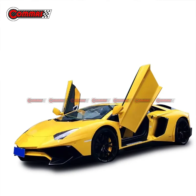 Upgrade To LP750 Fiberglass Body Kit Carbon Fiber Car Front Rear Bumper Spoiler For Lambo Aventador LP700 LP720