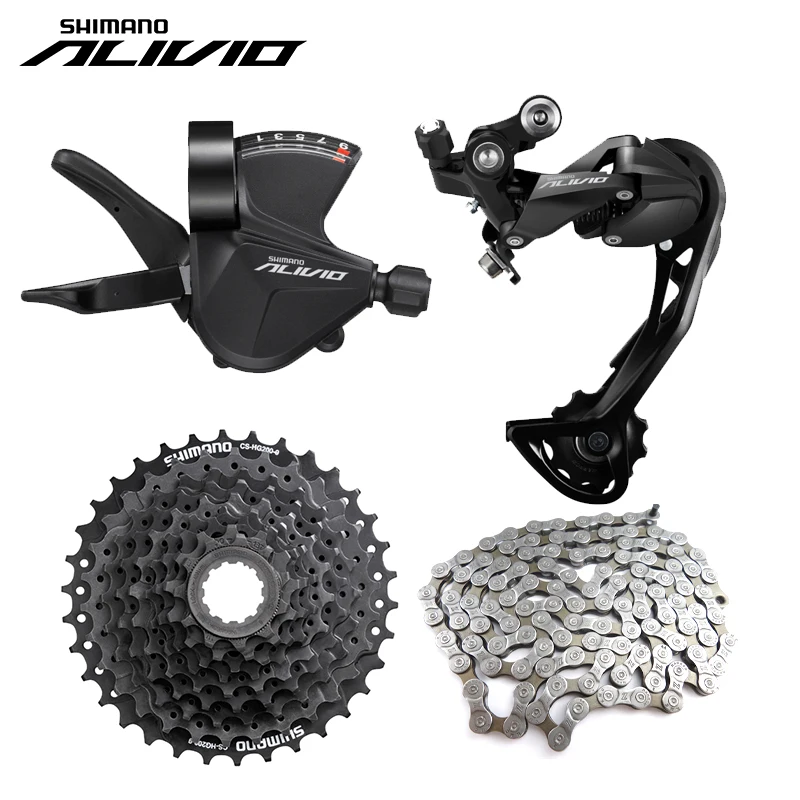 Shimano Alivio M3100 Series 9 Speed Derailleur Groupset Bicycle Derailleur Set MTB