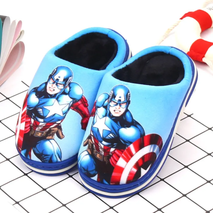 kids winter slippers for children cute cartoon non-slip thick bottom shoes