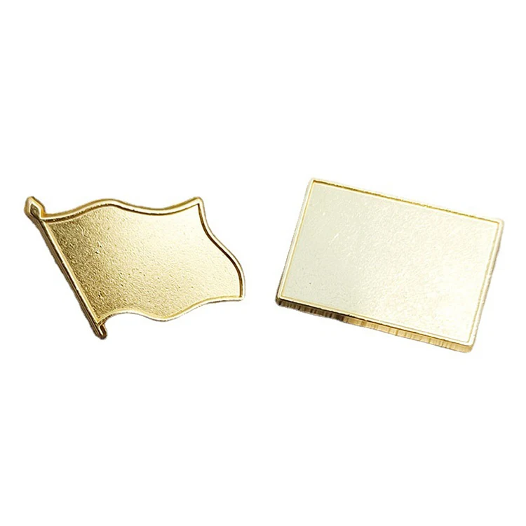 New Arrival Cheap Promotional Existing Mold Blank Badge Custom Metal Pin Square