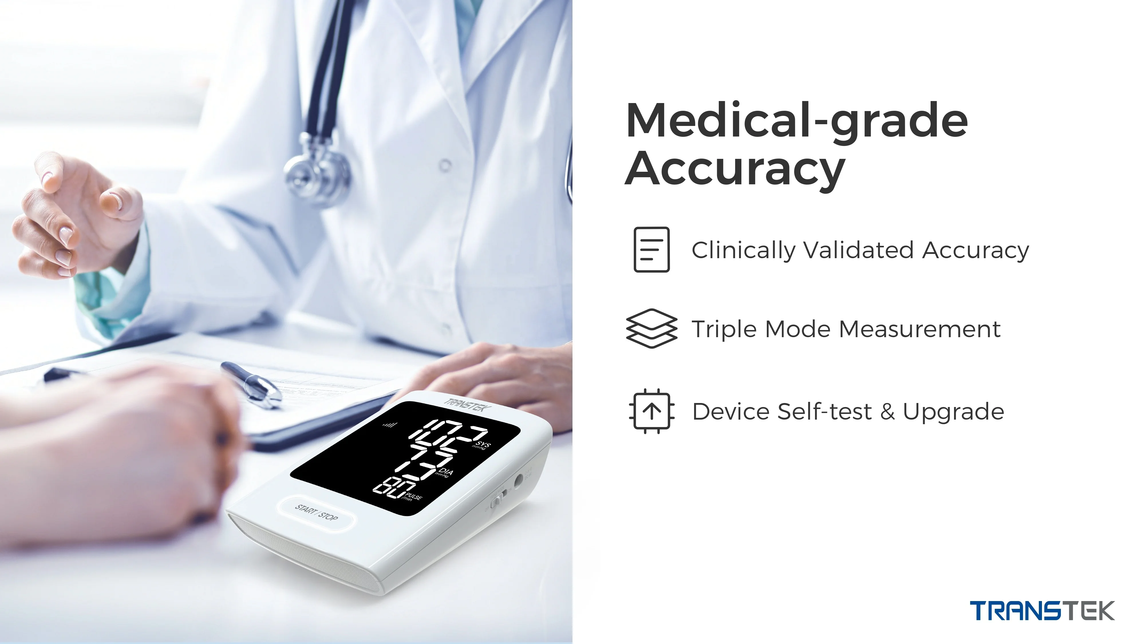 Transtek telemedicine equipment blood pressure monitor upper arm 4G sphygmomanometer