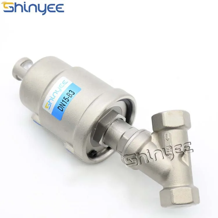 SHINYEEPNEUMATIC most popular DN15-B15/DN15-B13/DN15-B5 solenoid valved steam pneumatic piston operated globe valves