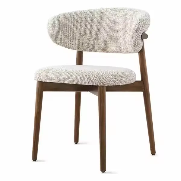 Modern Nordic Style Restaurant Dining Chair Solid Wood Frame Soft Sponge Cushion Dining chair Restaurant Chair