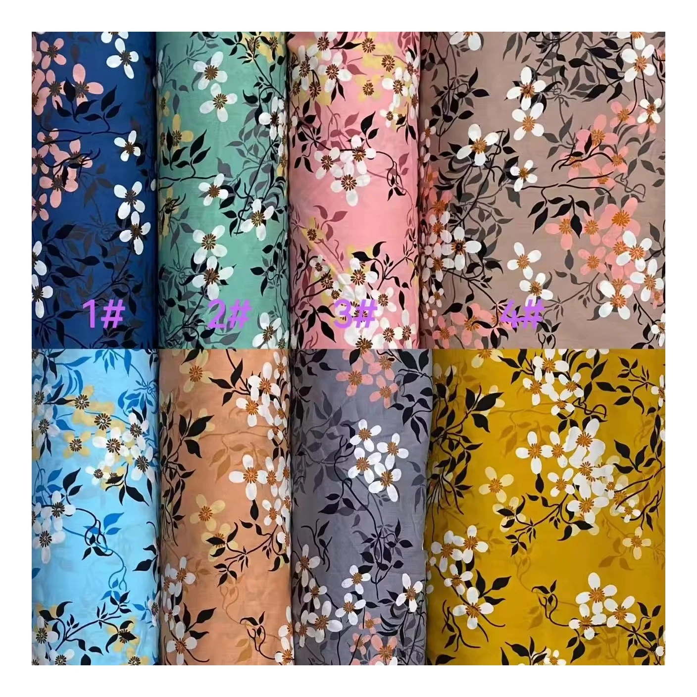 Custom fabric printing 100%rayon &rayon paw print fabric for ladies fabric ready  goods