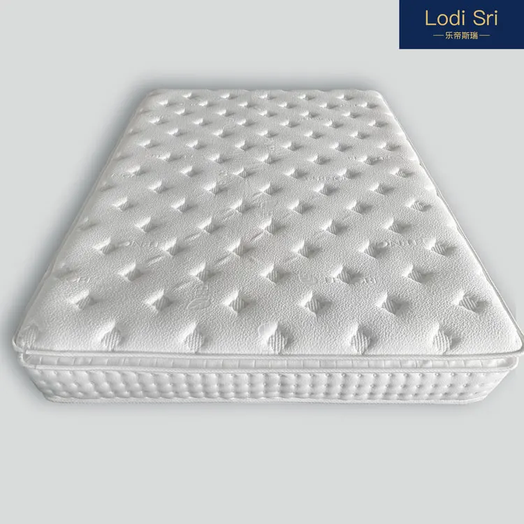 wholesale king size fashion style OEM jacquard fabric double side pillow top pocket spring mattresses memory foam