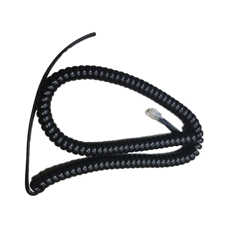 Manufacturer High Quality Best Sale 4C Telephone Coiled Cord