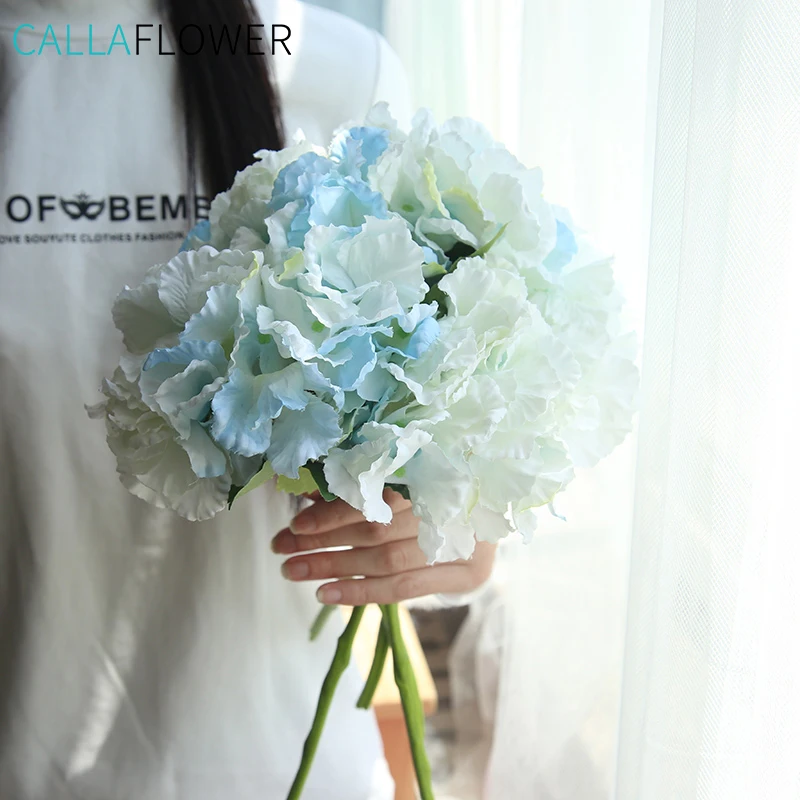Wholesale Artificial White Hydrangea Silk Artificial Flower Wedding Decoration