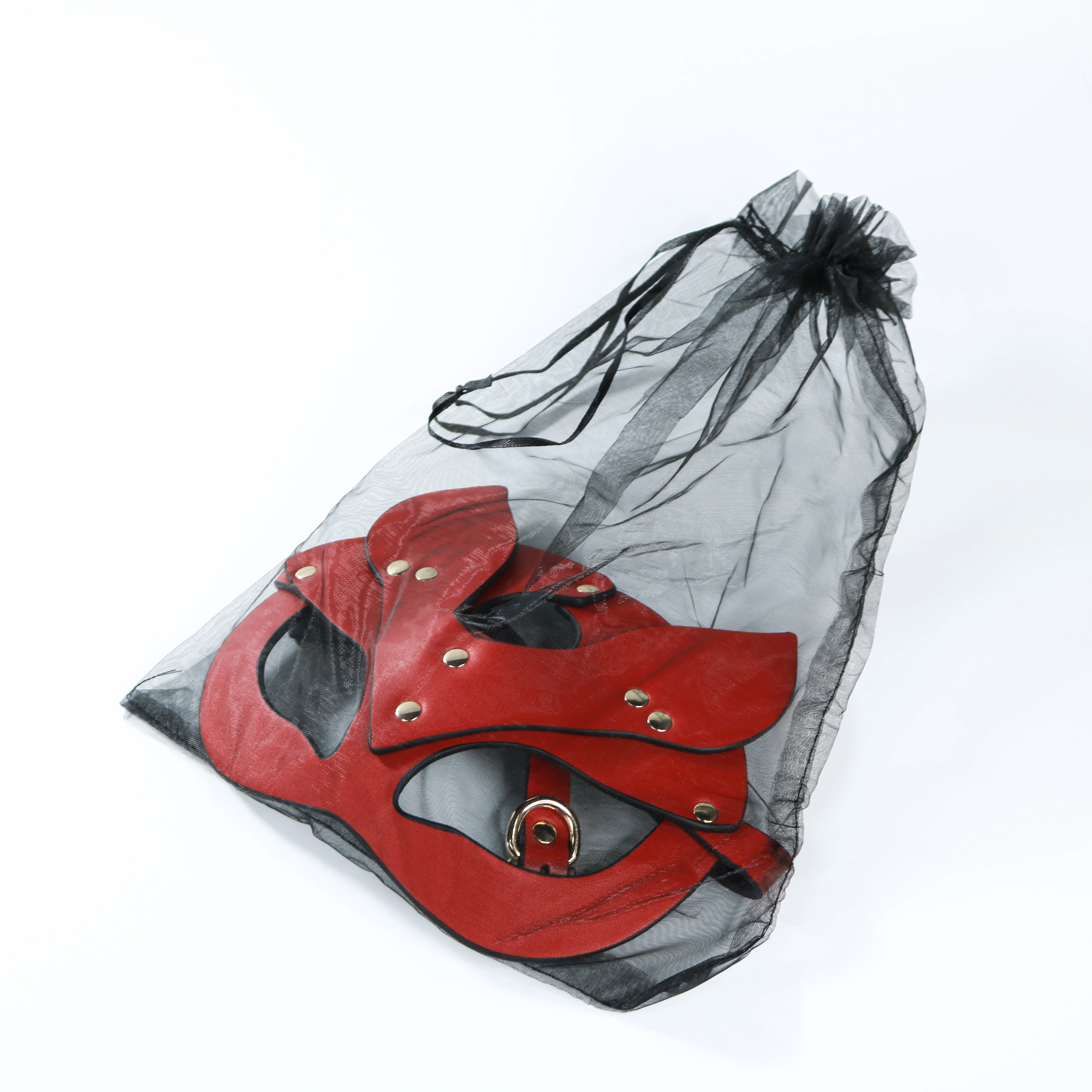 Women Leather Kitten Masquerade Cosplay Halloween Party Costume Props Cat Mask