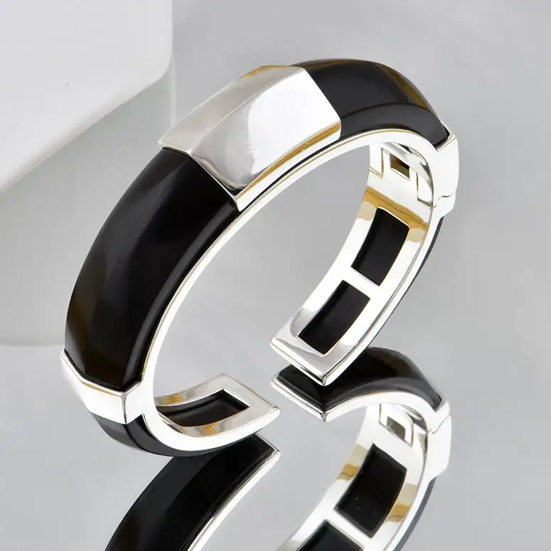 ChinChin Vintage Copper Marble Bracelets And Bangles For Women 18k Gold Plated Brass Wood Adjustable Cuff Bangle Jewelry Women