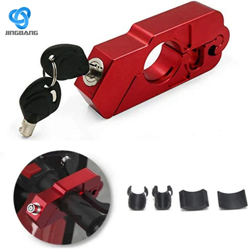 Latest desirable cnc aluminum security anti-theft handlebar lock motorcycle motorcycle brake lock scooter handlebar alarm lock
